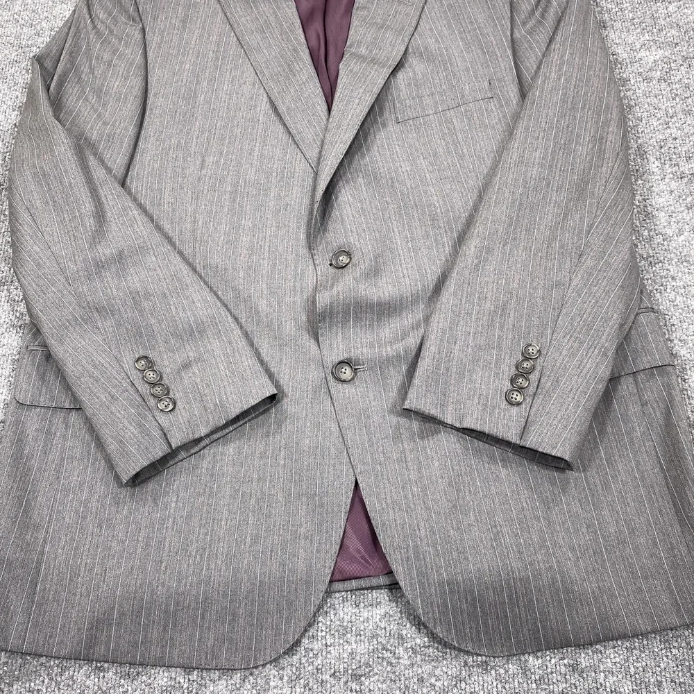 Cremieux Loro Piana Suit Jacket Mens 46 Gray Wool Blazer Single-Breasted‎